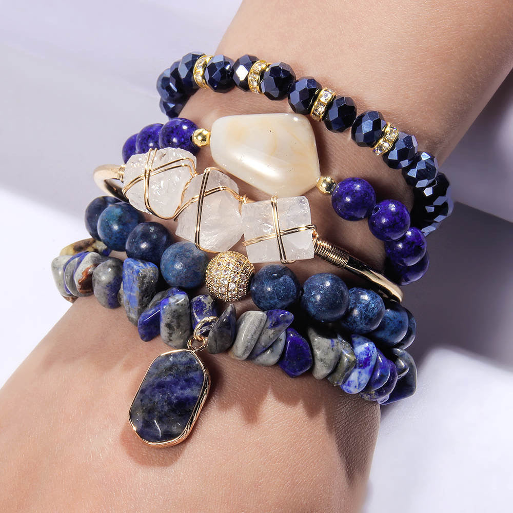 Lapis Lazuli Cuff Bracelet. deals Deep blue stone with some fleks of pryite. Stunning